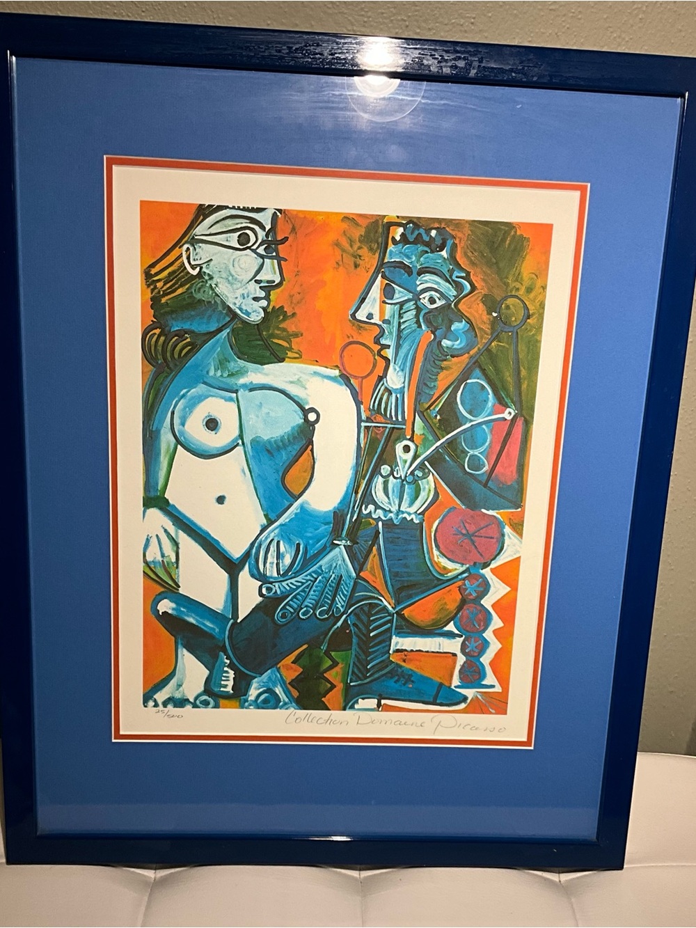 Framed Pablo Picasso Giclee Hand Signed Collection Man w Nude - Picture 2 of 8